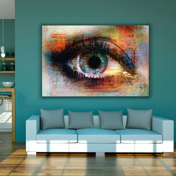 

Abstract Art Colorful Eye Canvas Painting Wall Pictures For Living Room Wall Art Printed On Canvas Modern Decorative Pictures