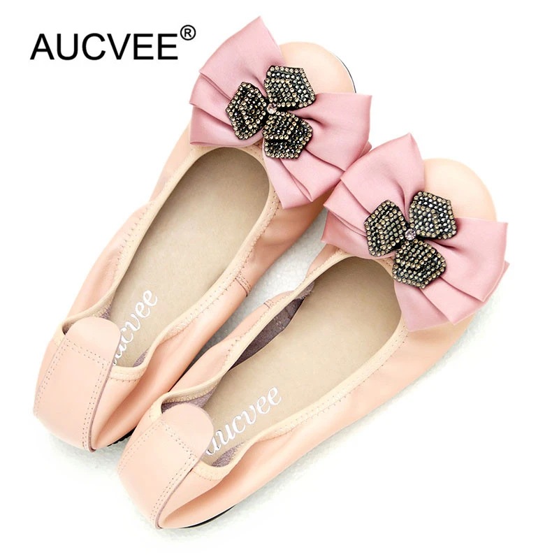 

Big Size 34-44 Women Flats Cindy Color Bow Ballerina Shoes Woman Loafers Round Toe Slip On Fashion Lady Ballet Flat Casual Shoes