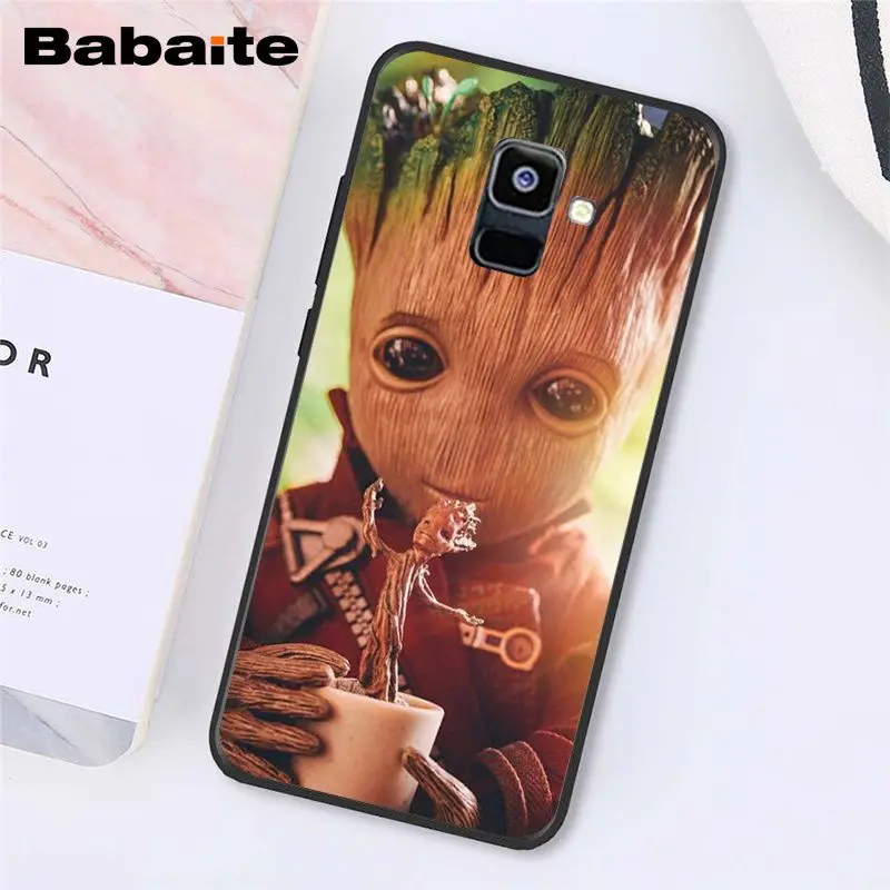 Babaite Guardian реактивный енот Грут Treeman чехол для телефона для samsung Galaxy A7 A50 A70 A8 A3 A6 A6Plus A8Plus A9
