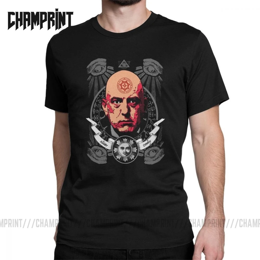 Футболка Aleister Crowley Мужская креативная футболка из чистого хлопка волшебная