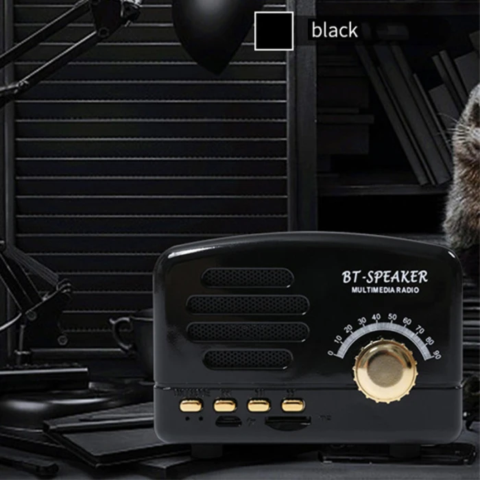 Raido мини-динамик с радио Винтажный стиль Bluetooth V4.0 Поддержка FM TF карта беспроводной мини-динамик NC99