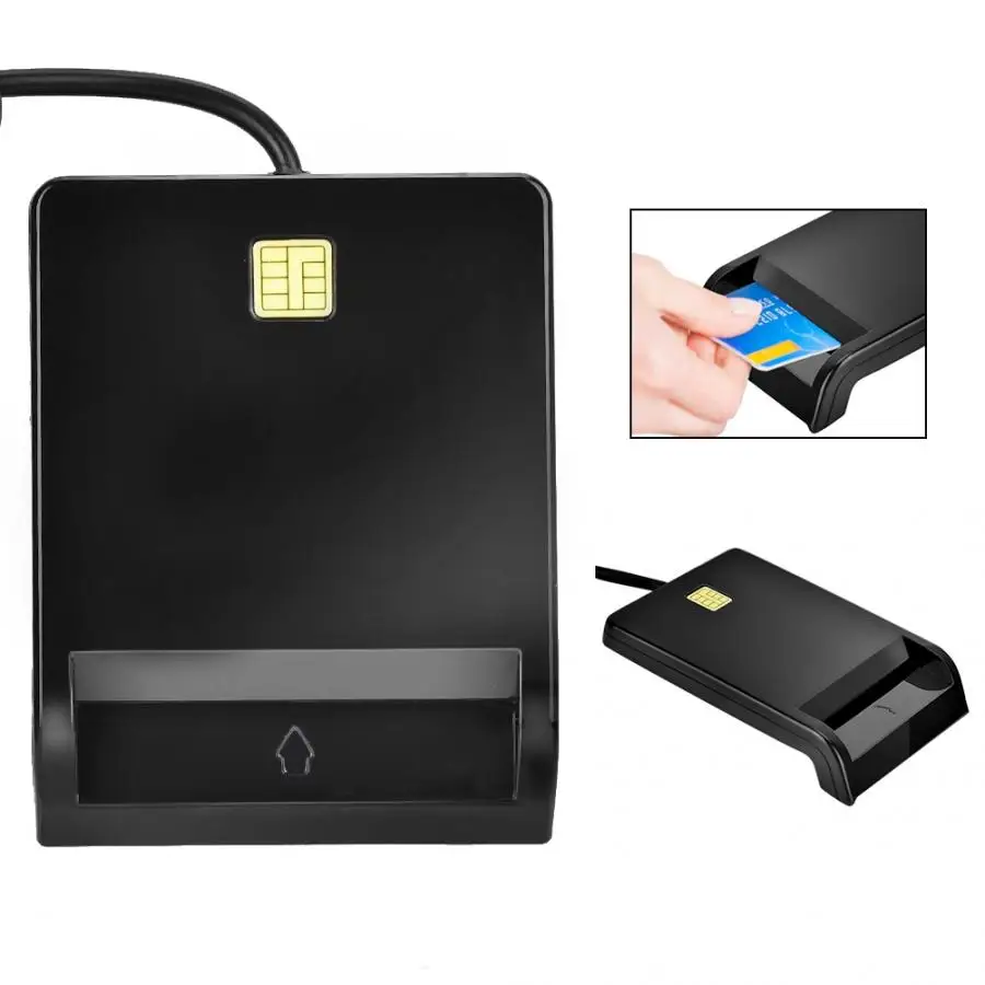 Rfid считыватель SIM/ATM/IC/ID банковский считыватель смарт-карт USB адаптер черный USB считыватель ID карт