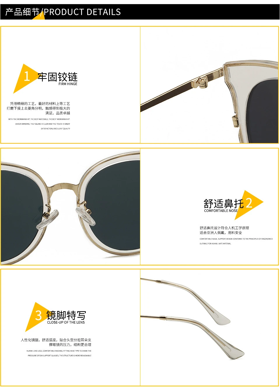 Новые Квадратные ретро мужские и женские прозрачные солнцезащитные очки 6068