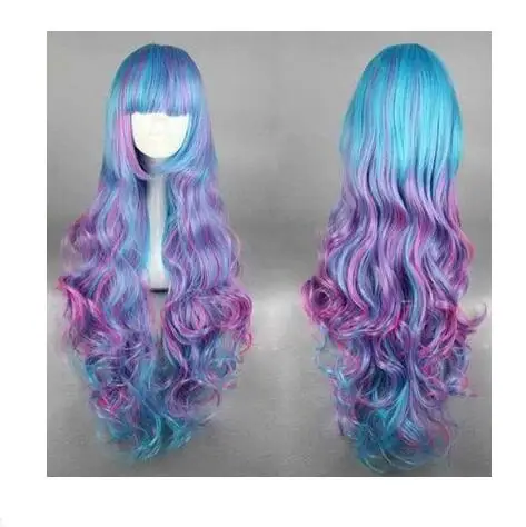 Suyushun11086++ Projetar Harajuku Fresco Encantador многоцветный Bela Peruca Лолита Longo Encaracolado Profundo