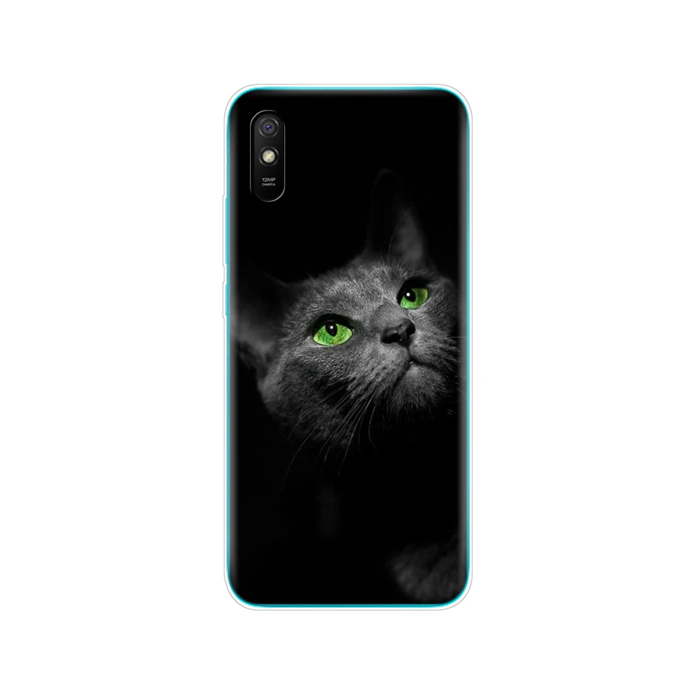 xiaomi leather case custom For redmi 9A Case soft TPU Silicon Back Cover For redmi 9A S 6.53 inch funds etui bumper coque Skin shockproof cute cat xiaomi leather case card Cases For Xiaomi