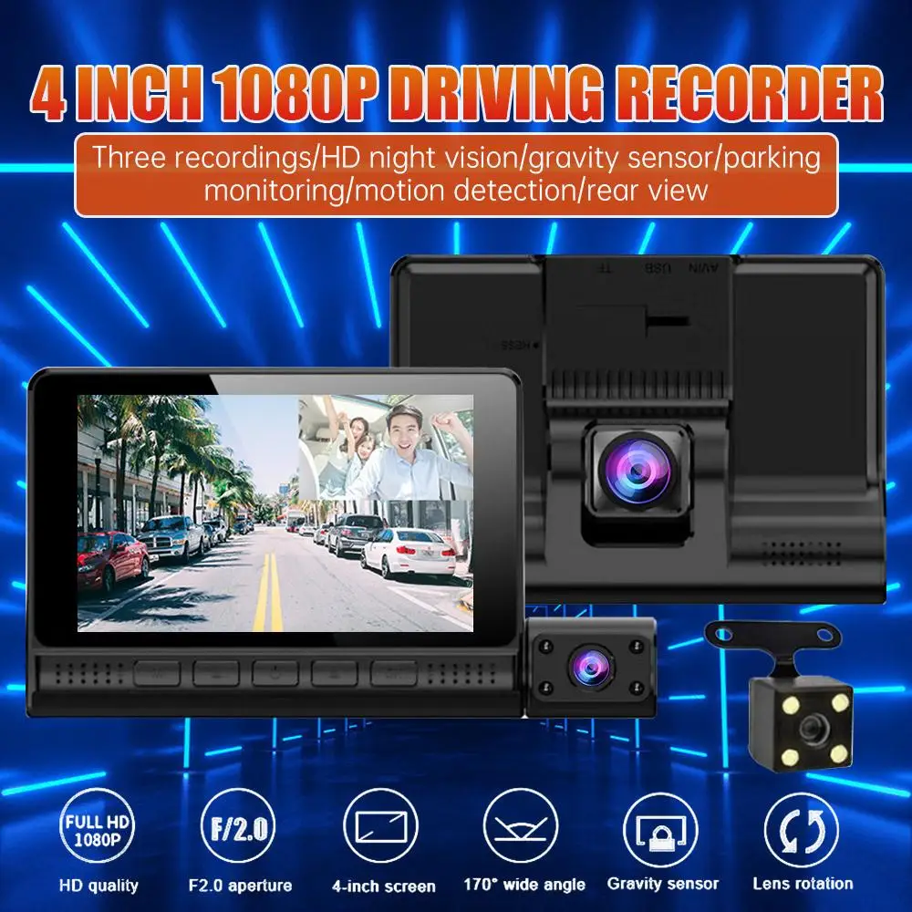 Универсальная камера заднего вида с функцией обнаружения движения 4 дюйма IPS