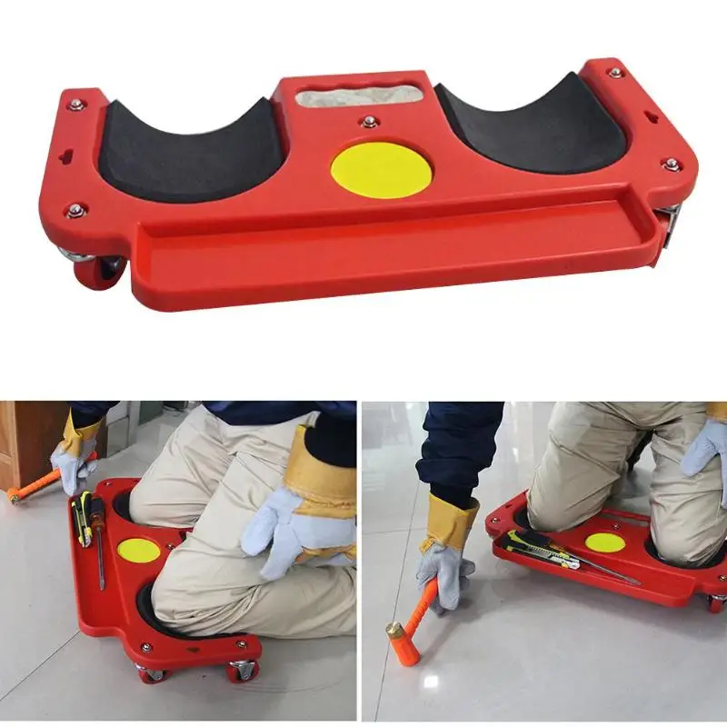 

Rolling Knee Protection Pad with Wheel Built in Foam Padded Laying Platform Wheel Kneeling Pad