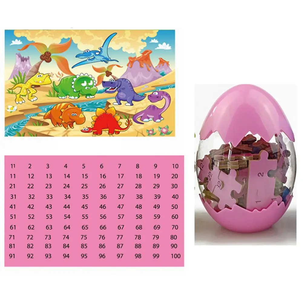 Нет дети мультфильм Деревянный Динозавр яйцо форма Головоломки блоки обучающая игрушка - Цвет: 2