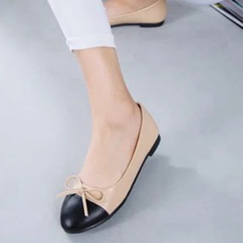TIMETANGBig Size42Ballet 플랫 슈즈 여성용 슬립온 소프트 발레리나 작업화, 블랙 베이지 캐주얼 슈즈 5