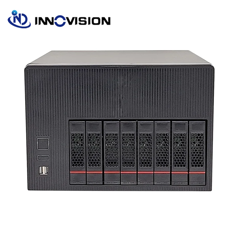 AUDHEID 8-Bay NAS Chassis[2023 New], Computer Network Attached Storage,  Support 8 * 3.5 HDD+2 * 2.5 SSD Tray, Compatible MATX/uATX/ITX, Personal