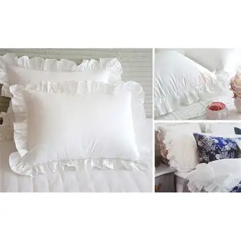 

1pcs Rectangle Pillow Cover Lace Ruffle Girls Pillow case Standard Princess Pillowcases Bedding Home Textile