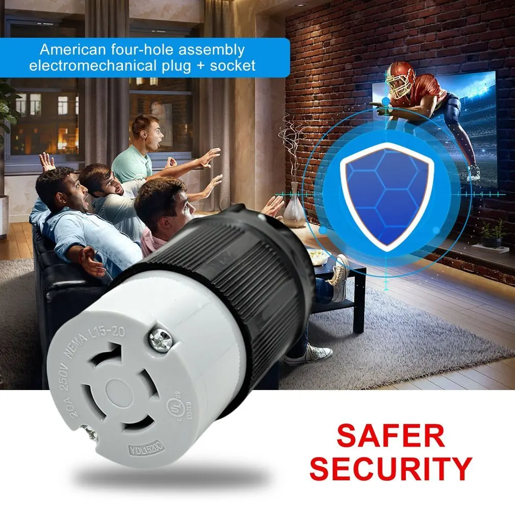 NEMA разъем генератора+ розетка L15-20 L15-30 4 зубец запирающий разъем 20A или 30A 125 в 250 в Штекерный и гнездовой концы соединителя