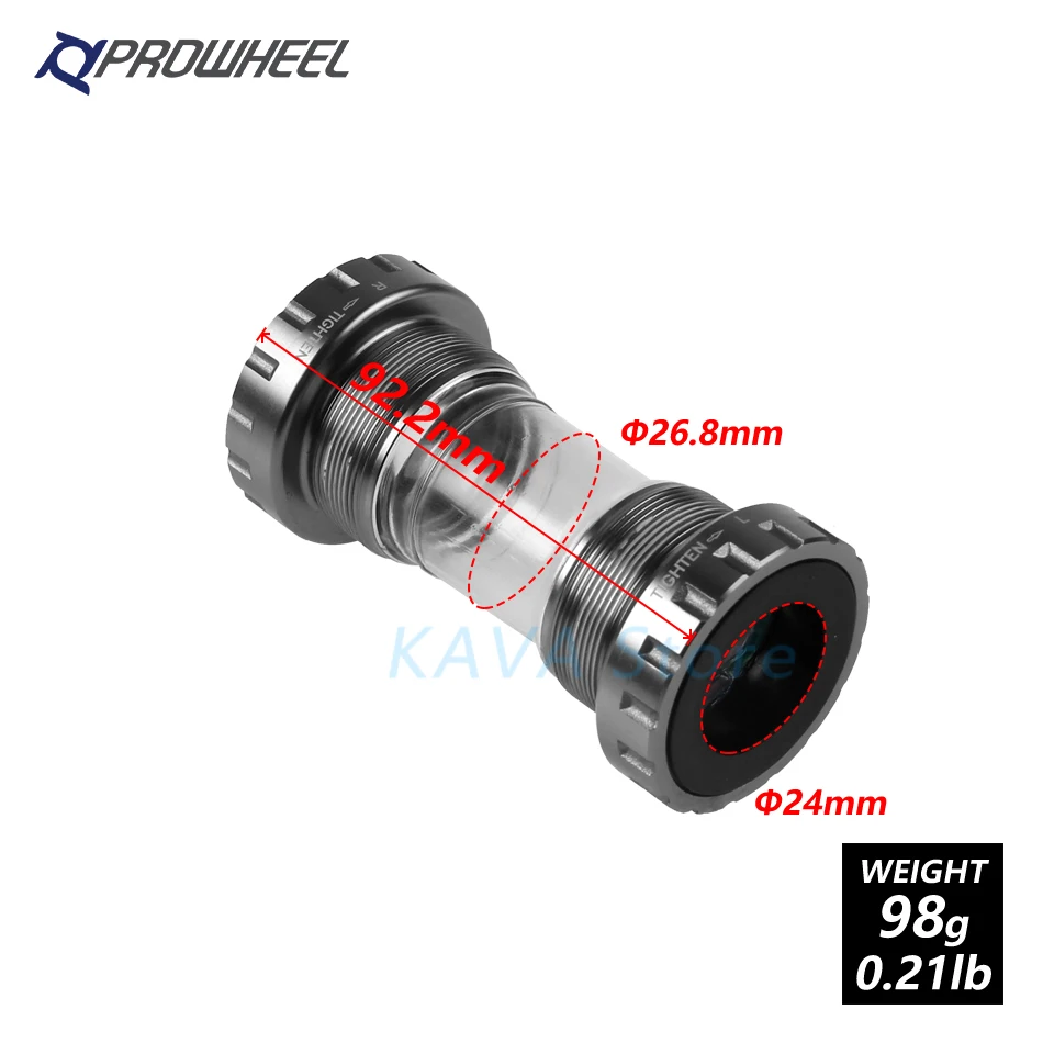 PROWHEEL MTB кареток PW-BB73 68/73 мм каретка дорожный велосипед кронштейн PW-BB68 24 мм BB оси для SRAM GXP Кривошип