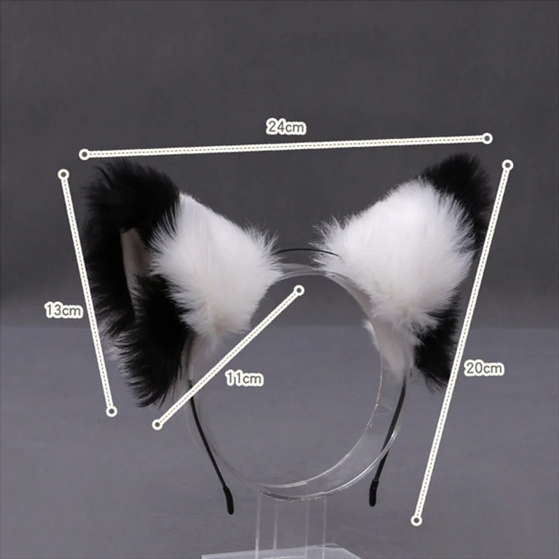 Cosplay Cute Cat Fox Fur Ear Hair Hoops Anime Lolita Hairband Fur Headbands Clip Women Girl Hair Accessories Ear Band