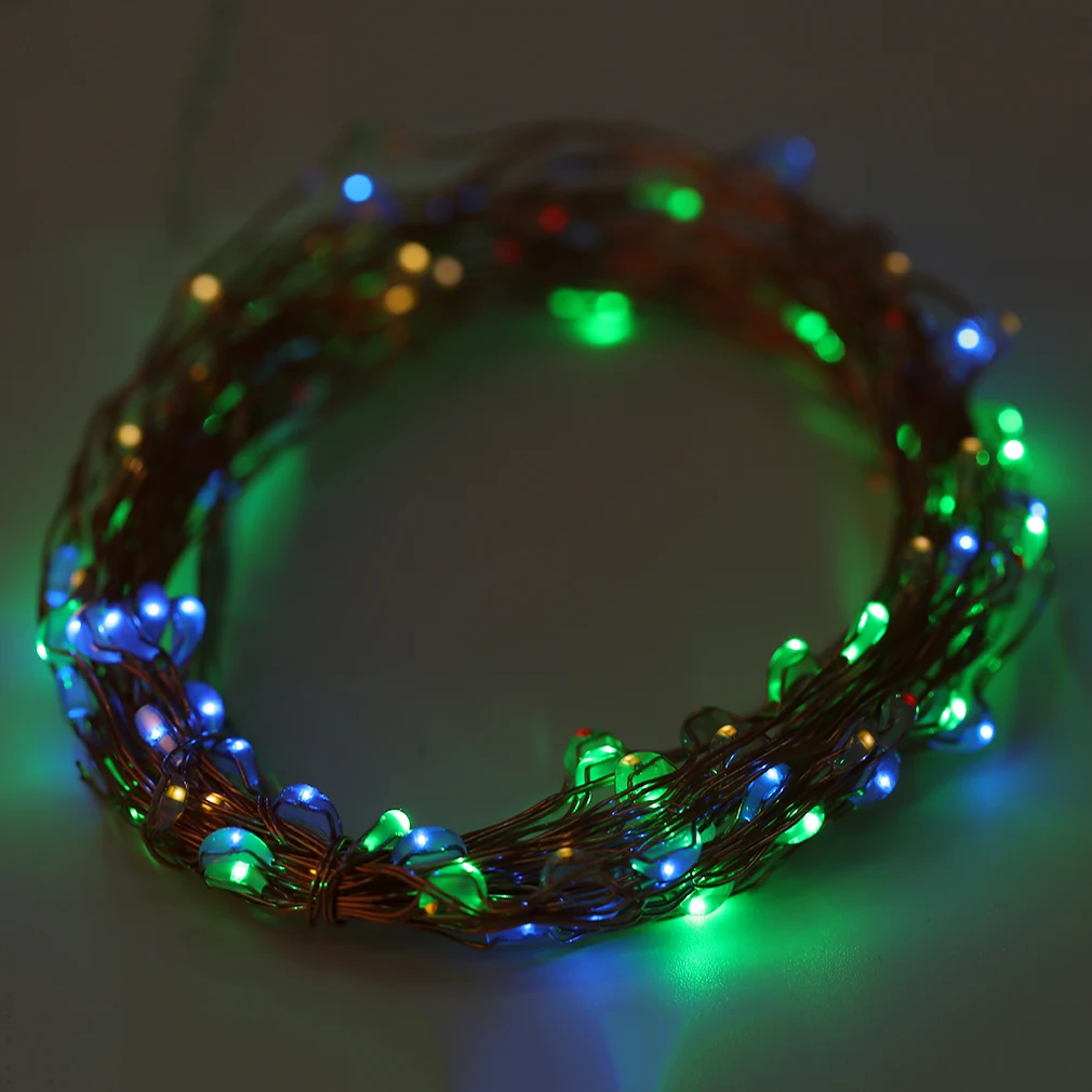 ICOCO Солнечный открытый теплый белый 6 м 120LED медный провод открытый струнный Сказочный светильник с 2 светильник ing режимы окружающей среды