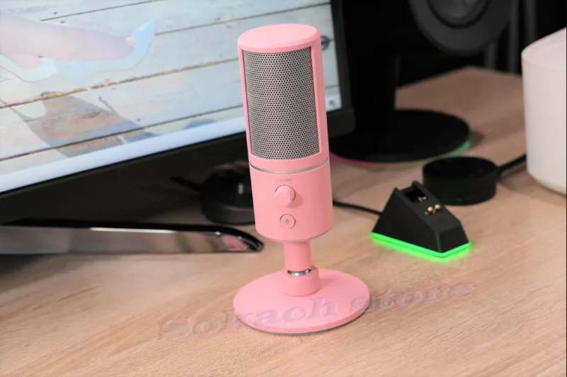 Razer X micrófono de cristal rosa, Original, para streaming, profesional, para juego, para niña|micrófonos| - AliExpress