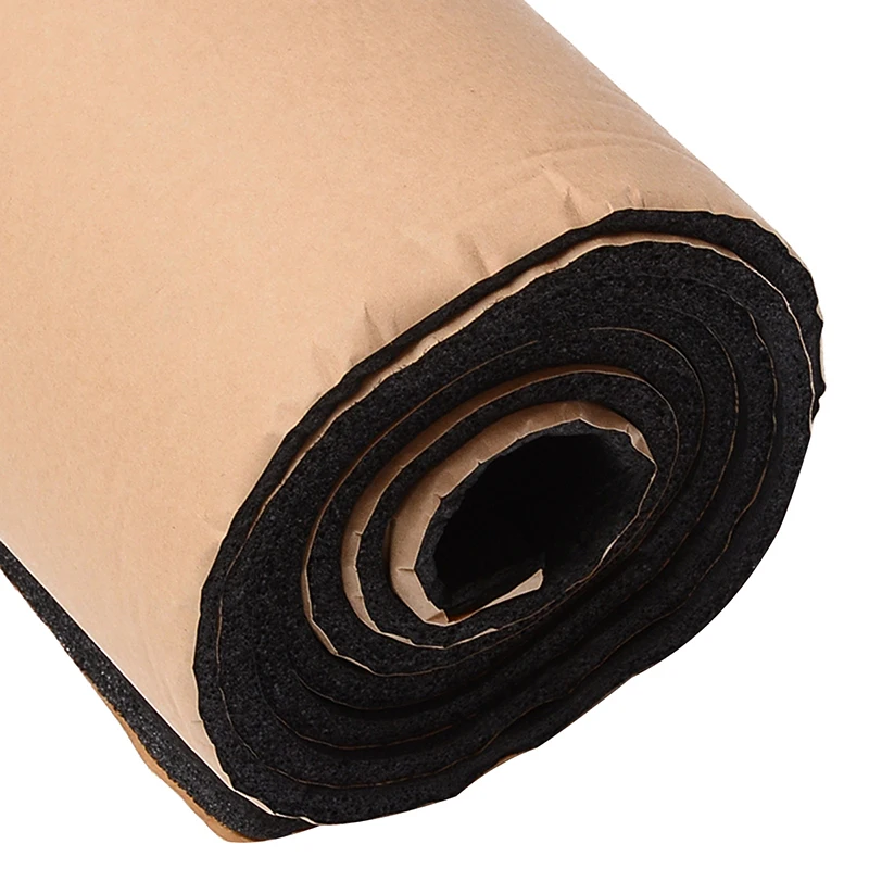 1 Roll 200cmx50cm 5mm Car Sound Deadener Mat Noise Bonnet Insulation Deadening Hood Engine Firewall Heat Aluminum Foam Sticker
