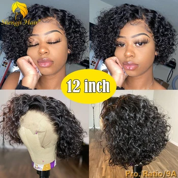 

Short Bob Wig Cheap Brazilian Remy Glueless Full Lace Human Hair Wigs For Black Women 13x6 Curly Lace Front Wig With Baby Hair