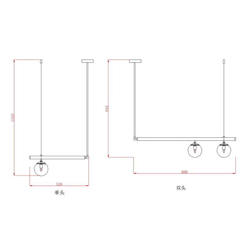 Postmodern minimalist pendant light simple restaurant glass ball light indoor lighting living room pendant lamp fixture