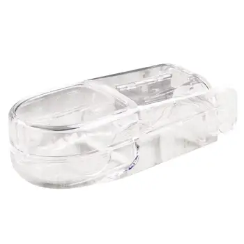 

Dose Divided Storage Box Medicine Pill Holder Tablet Cutter Splitter Divider (White)