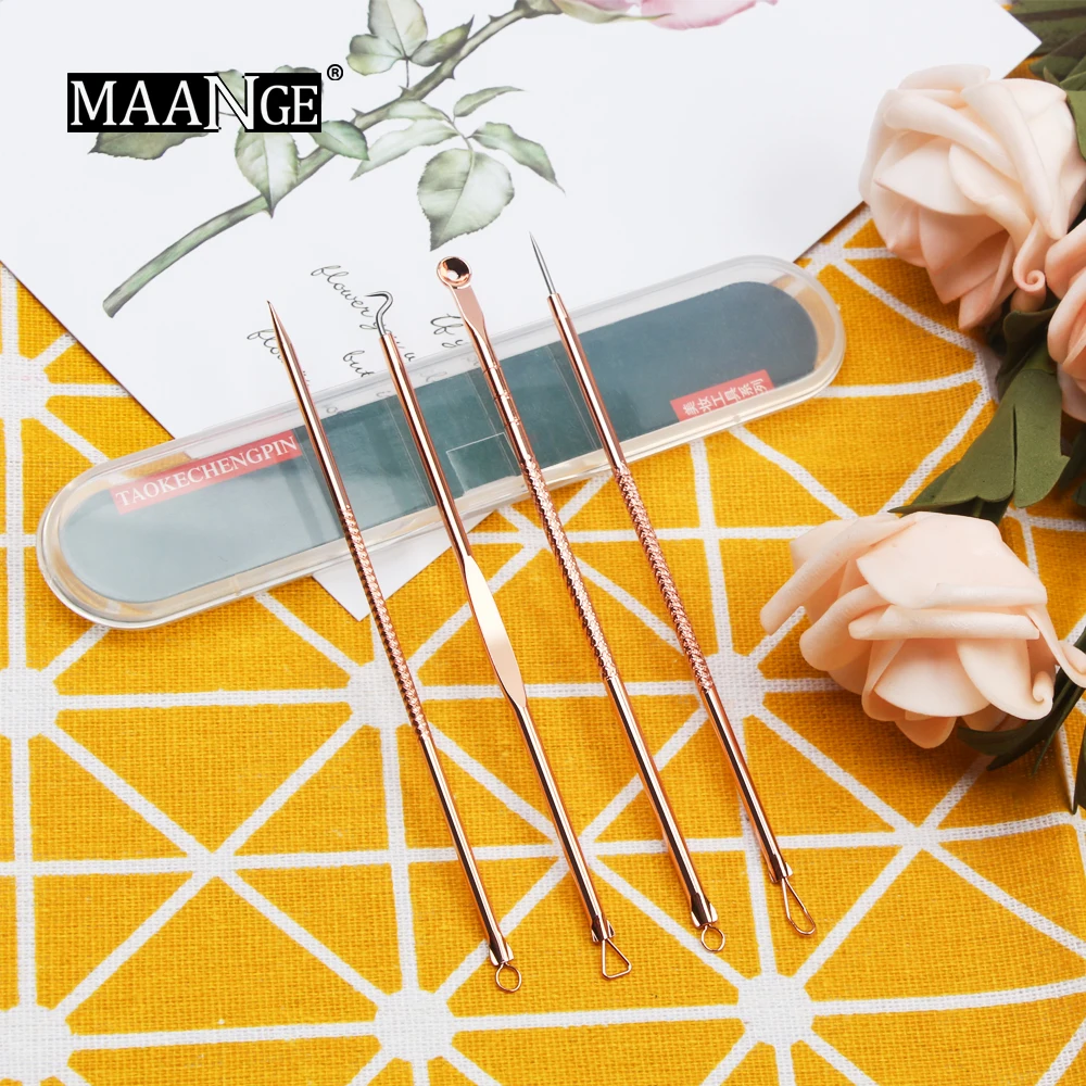 4 шт./компл. набор для удаления черных точек из нержавеющей стали MAANGE экстрактор