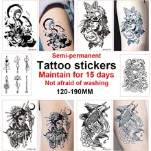 

5Pcs Semi-Permanent Waterproof Long-lasting Men Women Text Plant Tattoo Stickers One-Time Simulation Tattoo Stickers Decoration
