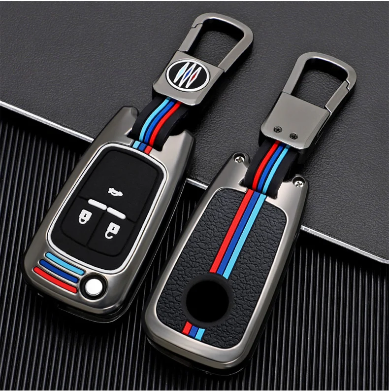 Custodia in lega di zinco per auto custodia per telecomando portachiavi per Chevrolet Cruze Malibu Camaro Impala Equinox Trax GMC Buick Chevy - Hf35ca45b2d3548f79145914d2670acfdy