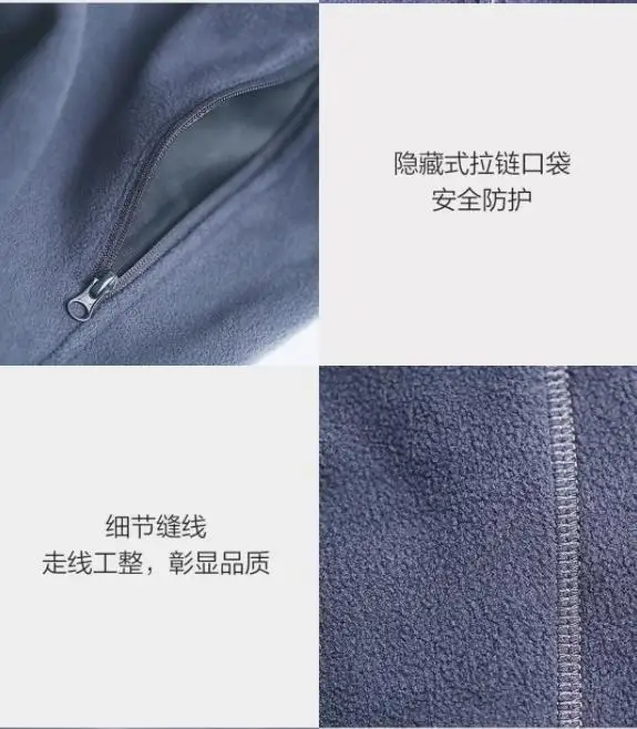 Xiaomi mijia Мужская Флисовая теплая куртка зимняя двойная бархатная зимняя куртка высокое качество