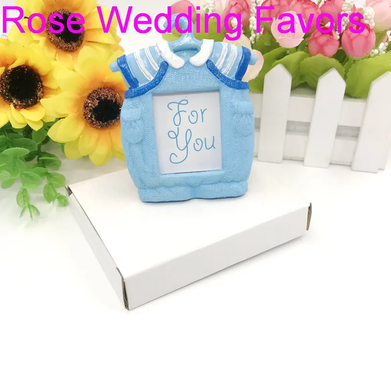 

(10pcs/Lot)FREE SHIPPING+Cute Baby Boy Themed Blue Onesie Photo Frame Newborn Baptism Gift Birthday Party Giveaways