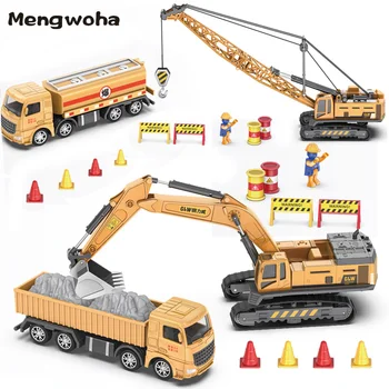 

Simulation Alloy Engineering Car Model Tractor Toy Construction Inertia Vehicle Excavator Crane Dump Truck Toys for Children