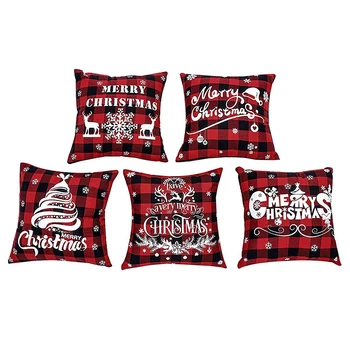 

5 Pcs Christmas Throw Pillow Covers Daily Decorations Sofa Throw Pillow Case Cushion Covers