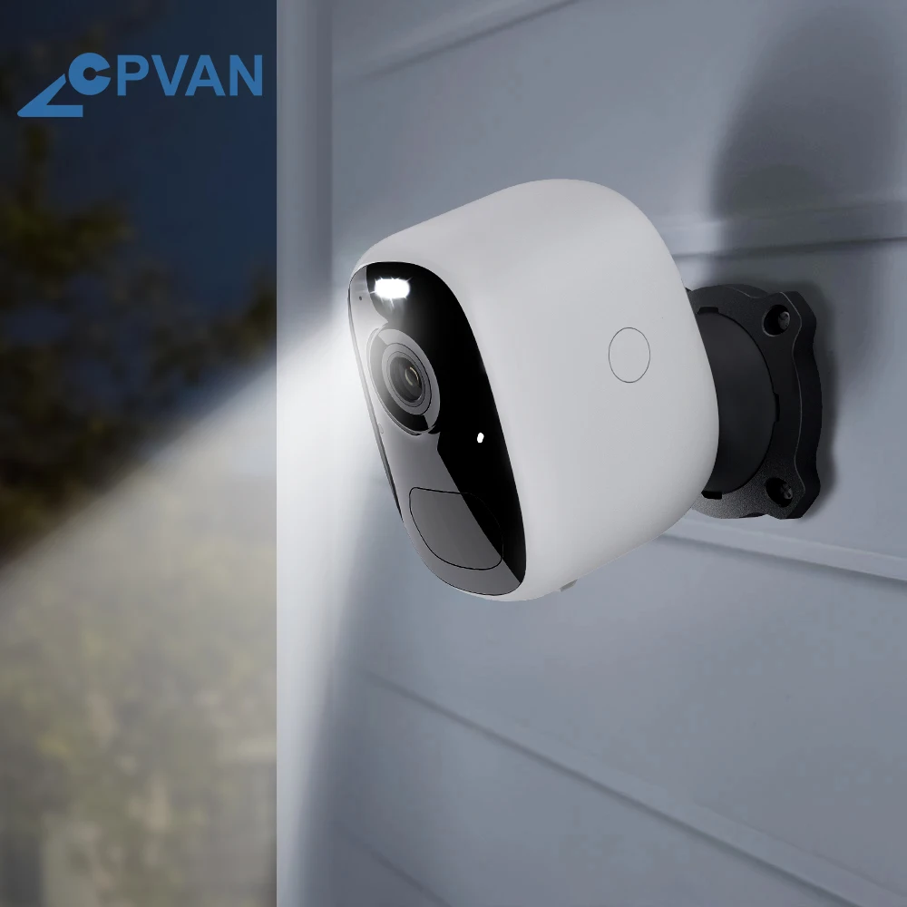 CPVAN WIfi IP Battery Camera Outdoor 1080P Wireless Home Security Camera IP65 Watherproof PIR APP Alarm Push Night Vision