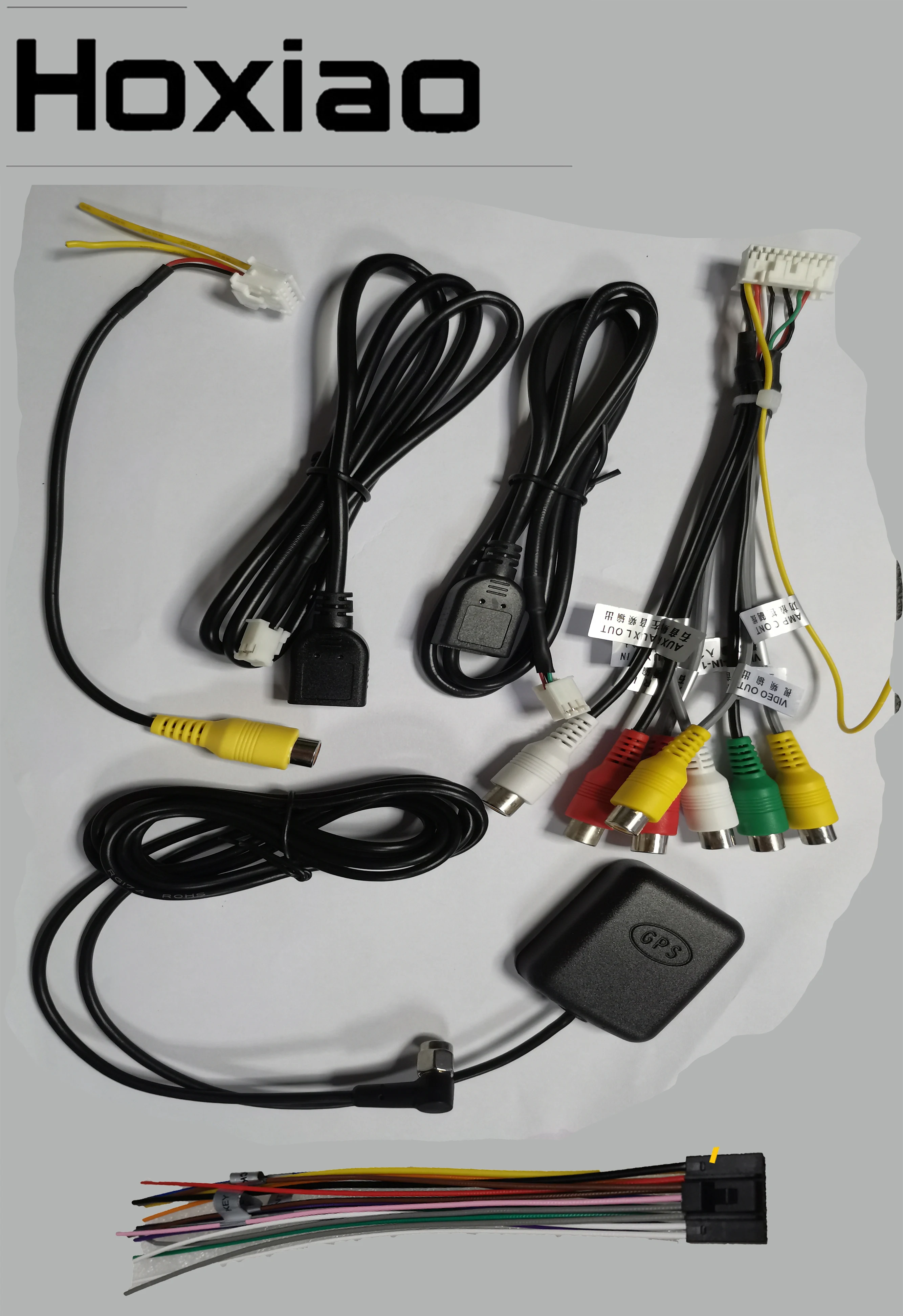 Автомобильный Кабель питания Hoxiao для Android GPS антенна RCA задний вид 2 USB порта
