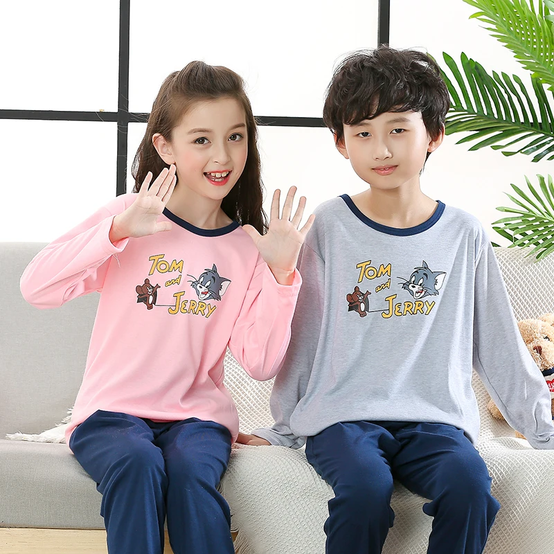 CT Q 396pink maoshu Коллекция года, Осенний Детский костюм с длинными рукавами для мальчиков в 20 стилях хлопковые детские пижамные комплекты весенняя одежда для сна для девочек пижамный комплект с героями мультфильмов - Цвет: CT Q 396pink maoshu