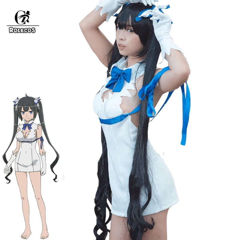 ROLECOS Hestia костюм для косплея аниме это неправильно чтобы попытаться забрать
