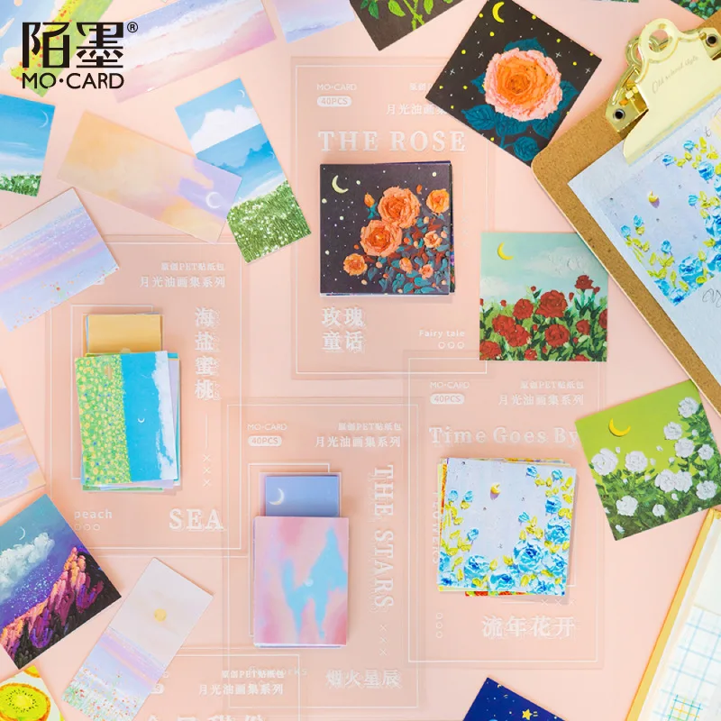 

40Sheet/sPack Kawaii Cute Prince Rose PET Stickers Album Diary Scrapbooking Label School Office Supplies n1073
