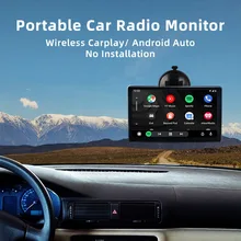 Car Monitor Wireless CarPlay Navigation for All Cars Portable Screen 7inch Universal Touch Control Display Androidauto Siri