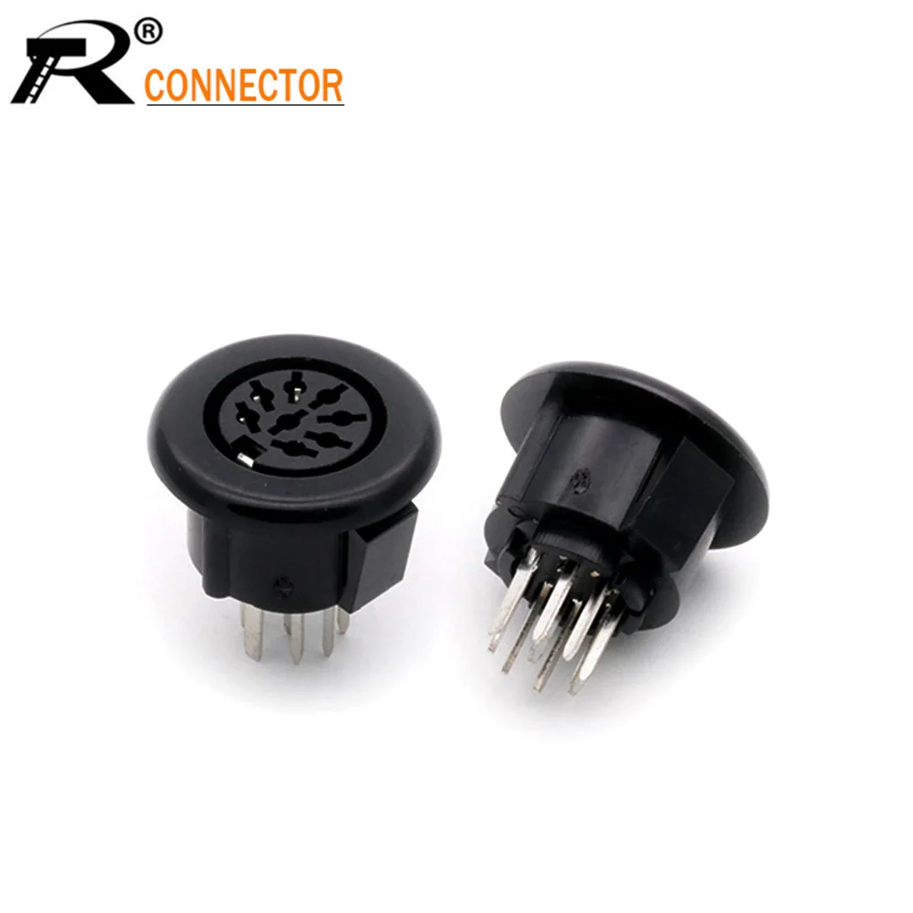20pcs DIN Female 8Pin Jack Socket Connector Panel Mount Soldering for Electric push rod/computer motherboard 100pcs | Обустройство
