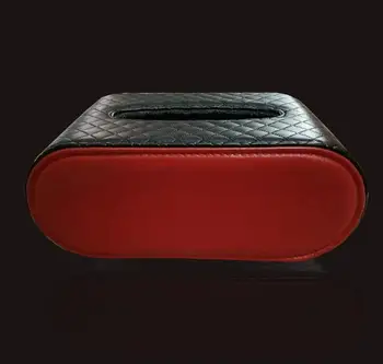 

Car Tissue Box PU Leather Tissue Boxes Napkin Holder Auto Interior Accessories