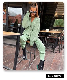High Quality Fashion Women'S Knitted Slim 2 Two-Piece Set 2021 Spring Sexy V Long-Sleeved Button Top + Pants Casual Suit skirt suit set