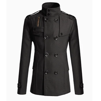 2026 New Men's Wool Overcoat Long Suit Men Woolen Windbreaker Man Woollen Coat Outer for Men Casual Wear Brand Mens Clothing 1