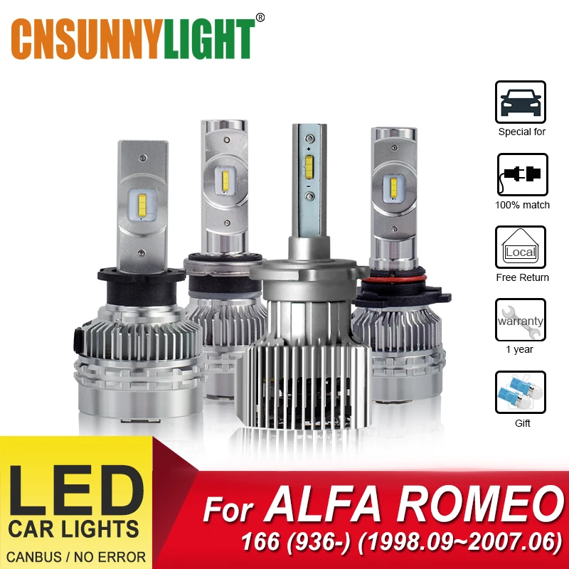CNSUNNYLIGHT светодиодный фонарь, лампы для фар для ALFA ROMEO 166(936_)(1998,09~ 2007,06), автомобильная противотуманная фара