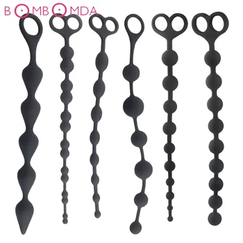 41cm Long Soft Anal Beads Silicone Butt Plug Anal Balls Sex Toys For Adult Woman Gay Male Prostate Massage Erotic Anus buttplug 1