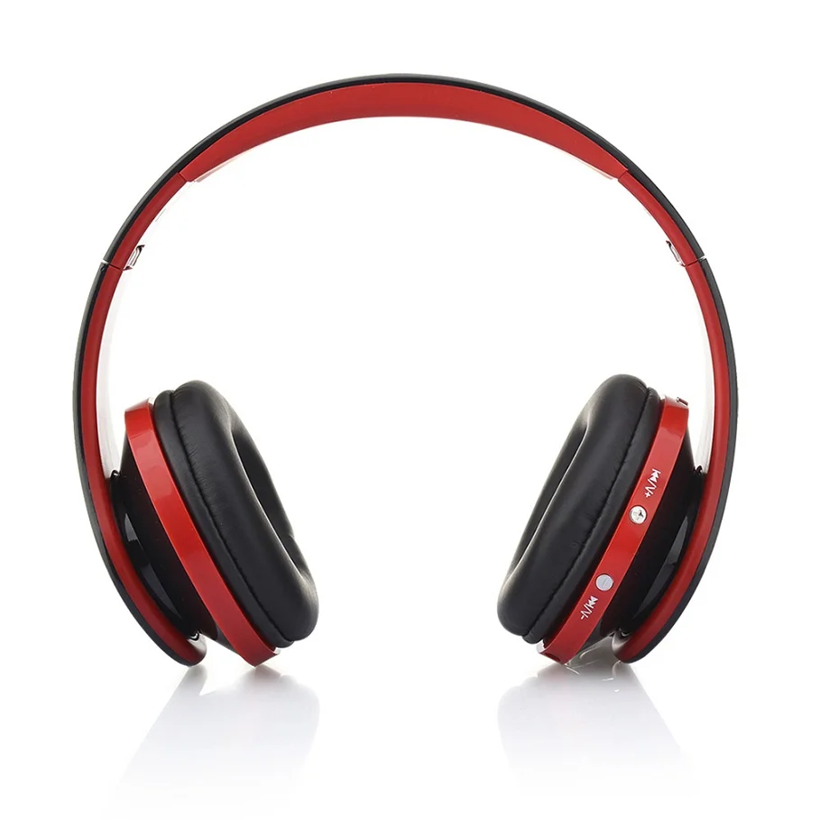 NX-8252 Профессиональный складной беспроводной Bluetooth наушники супер стерео бас эффект портативная гарнитура для DVD MP3 - Цвет: Красный