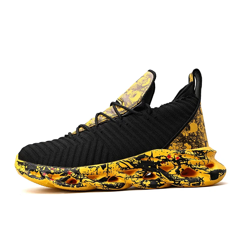 

Men Sneakers Breathable fly woven Vamp Outdoor Sport Shoes Flat Training Running Shoes Large Size 46 Undefined Zapatos De Hombre