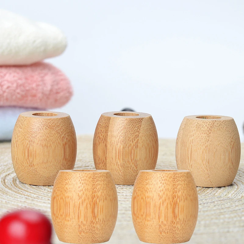 Escova de Dentes Escovas de Dentes Suporte do Banheiro Friendly Zero Resíduos Produtos Bambu Titular Redondo Natural Vegan Acessórios Ferramentas 5 Pçs Eco 4 High Quality Beleza e saúde