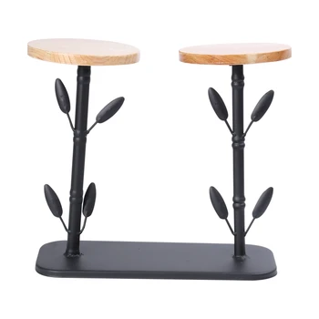 

1Pc Iron Art Storage Rack Creative Tree Leaf Decorative Rack Flower Pot Rack Plant Stand Candlestick Support Holder