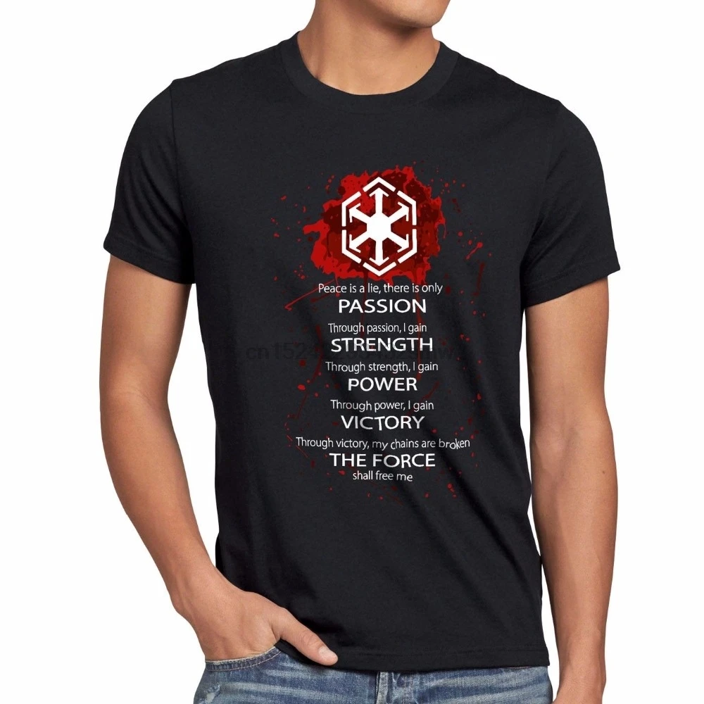 

Hot sale Fashion Sith Code Herren T-Shirt lord ritter luke rebellion darth wars vader star maul Tee shirt