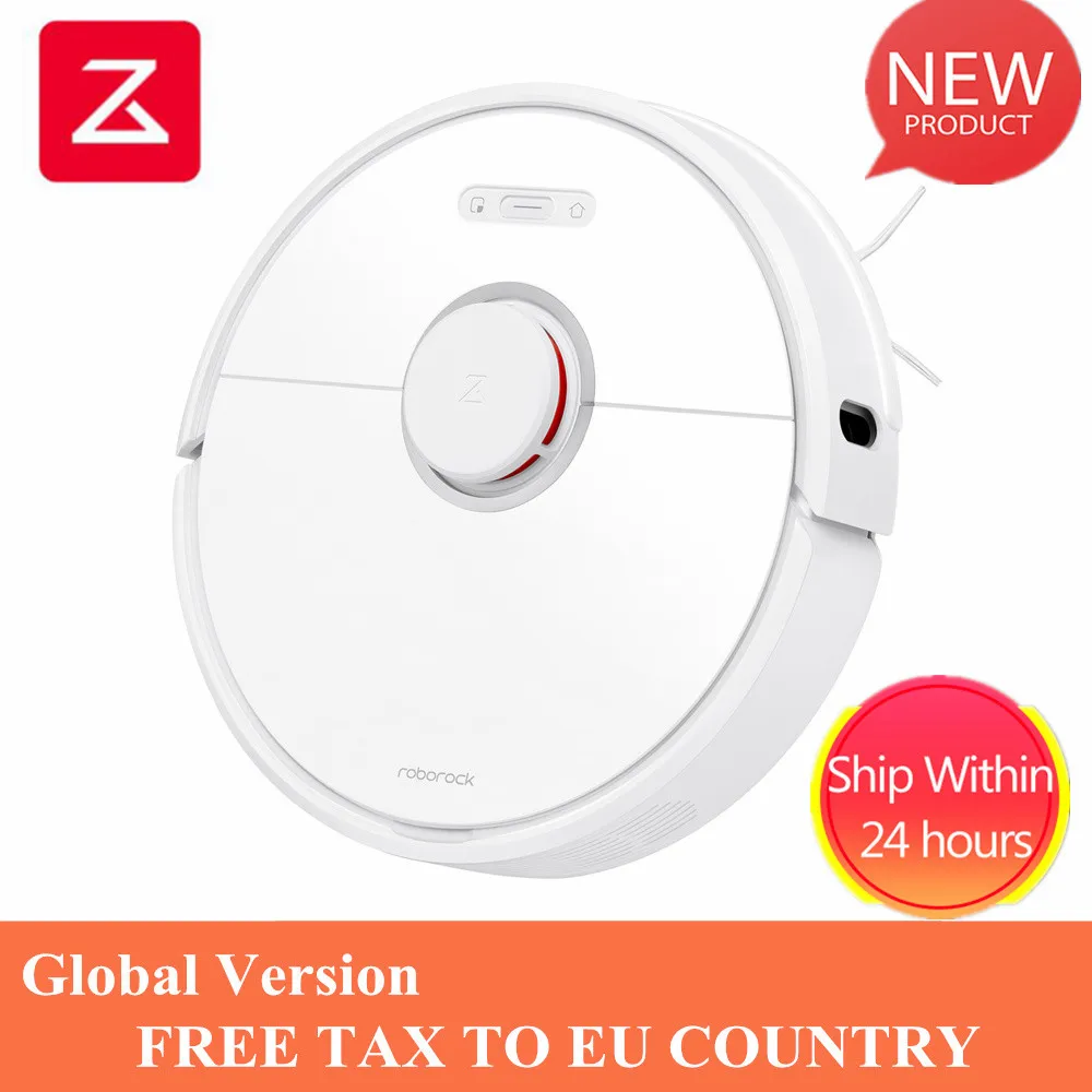 

Roborock S6 White Robot Vacuum Cleaner Home Automatic Sweeping Dust Sterilize Smart Planned Washing Mopping VS Roborock S50 S55