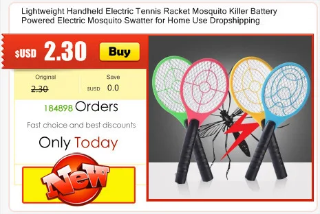 Lightweight Handheld Electric Tennis Racket Mosquito Killer Battery Powered Electric Mosquito Swatter for Home Use Dropshipping